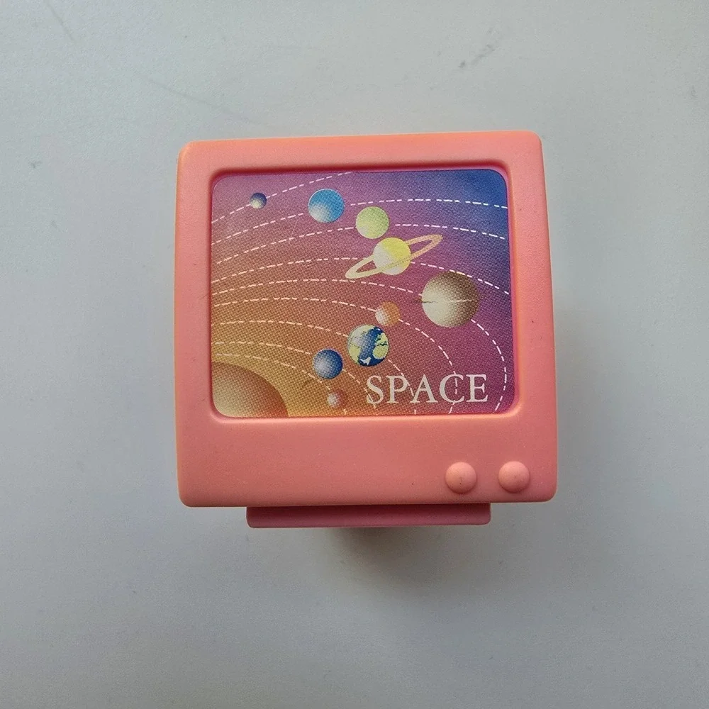 Dollhouse Computer‎ Monitor TV Pink Space Screen Accessory Miniature Furniture